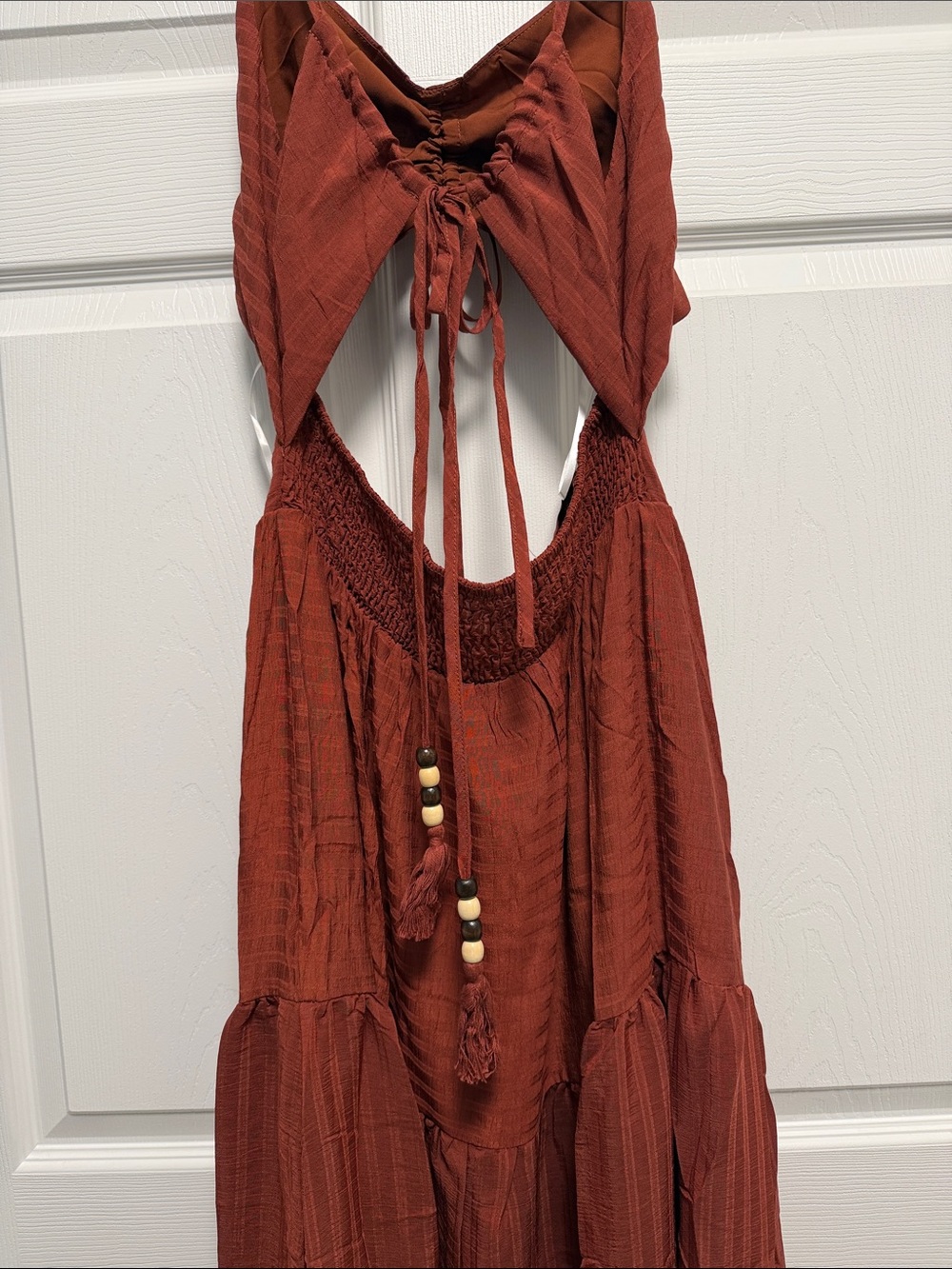 CUPSHE Ruched Drawstring Maxi Dress - Large - Picture 7 of 12